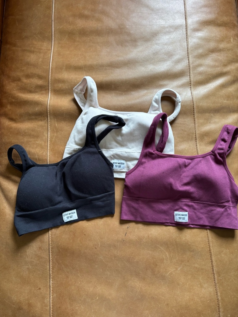 Steve Madden Bundle of 3 Bra - Black, Cream, Burgundy